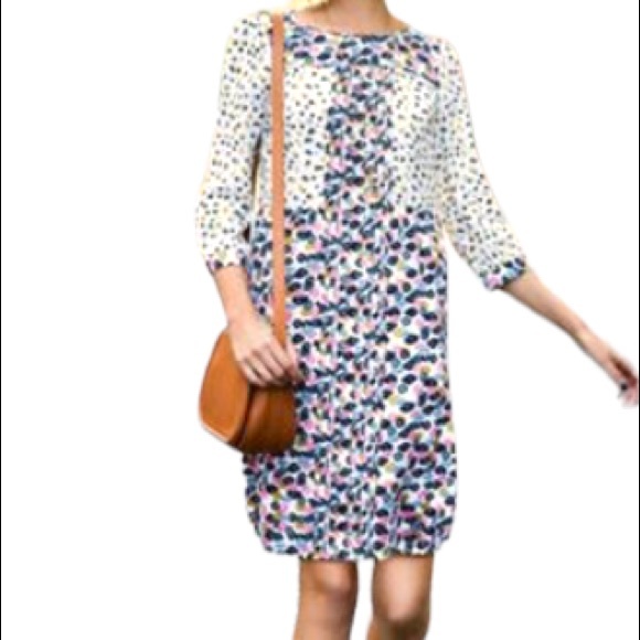 BODEN Hopscotch Poppy Meadow Pintuck Preppy Dress in Ivory size 10L - Picture 3 of 14